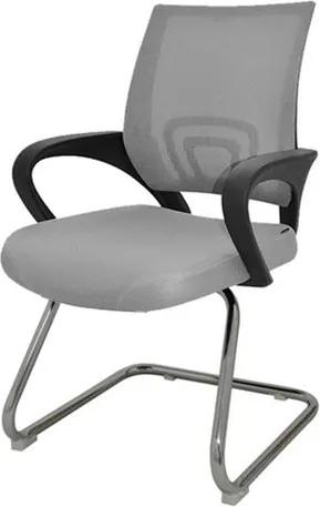 Cadeira Office Santiago Fixa em Nylon Cinza - 27691 - Sun House