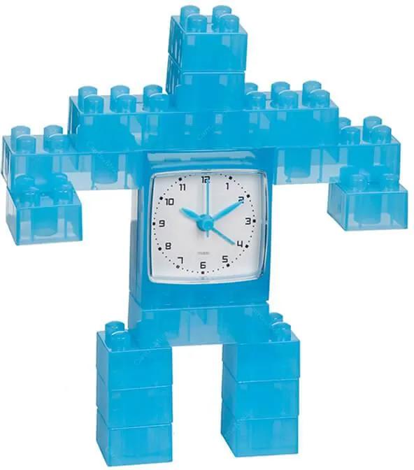 Relógio de Mesa Robot Azul - Urban - 13x12 cm