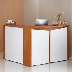 Balcão de Atendimento Recepção 135cm Corp A06 Freijó/Branco  - Mpozena