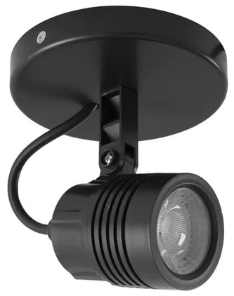 Spot Led De Sobrepor Preto 6W 38 Ip65 Optical - LED BRANCO QUENTE (3000K)