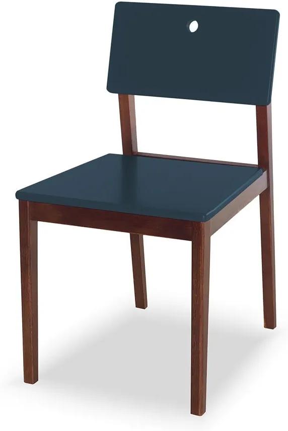 Cadeiras para Cozinha Flip 81 cm 921 Cacau/Azul Noite - Maxima