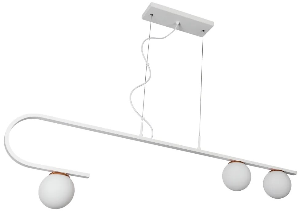 Pendente Dama 120X30Cm 3Xg9 / Cabos Kevlar Cristal / Metal E Globo Ø12... (PT - Preto Texturizado, CLEAR)