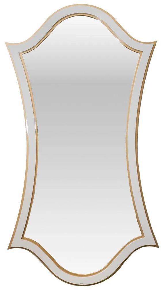 Espelho Corset - Branco com Dourado Soléil Provençal Kleiner Schein