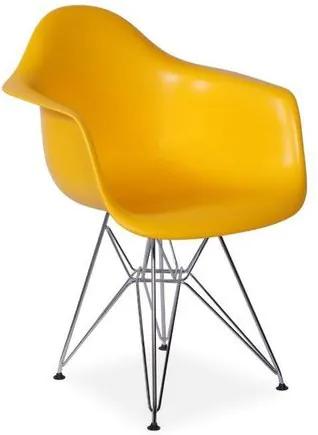 Cadeira Decorativa, Amarelo, Eames DAR
