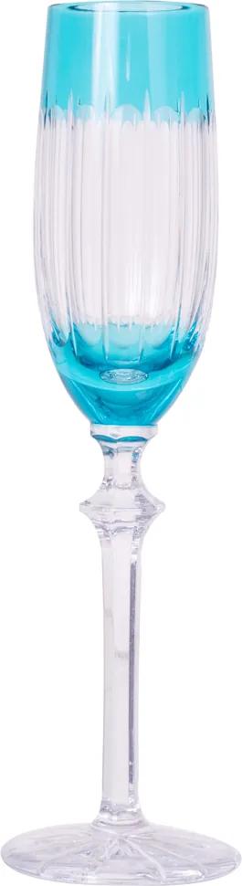 Taça de cristal Lodz para Champanhe II de 190ml – Turquesa