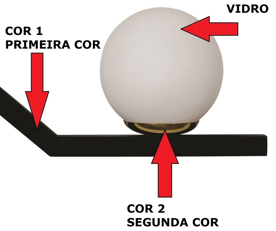 Luminaria De Chão Zig Ø27,5X159Cm 3Xg9 / Globo Ø12Cm / Coluna | Usina... (RG-M Rosê Metálico, FOSCO)
