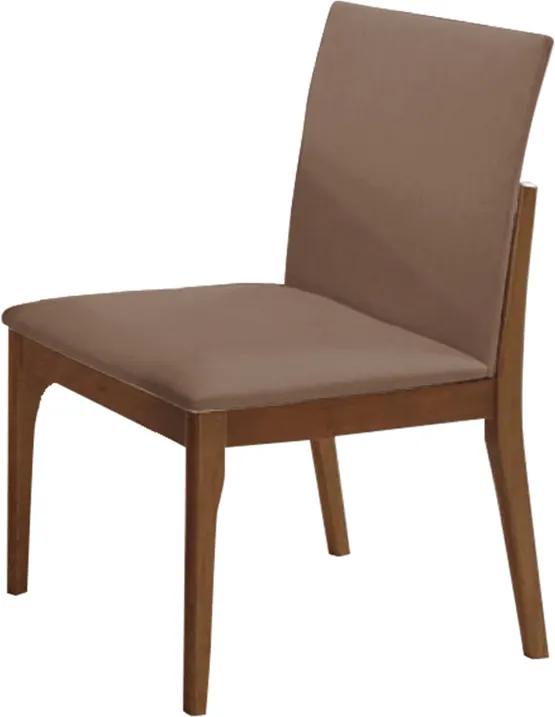 Cadeira Hércules Estofada Facto Marrom / Capuccino