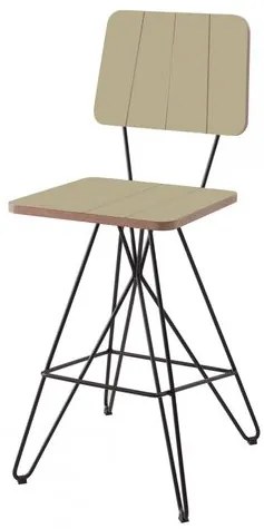 Banqueta Costinha Fendi Base Estrela Preta 1,00 MT (ALT)- 49708 Sun House