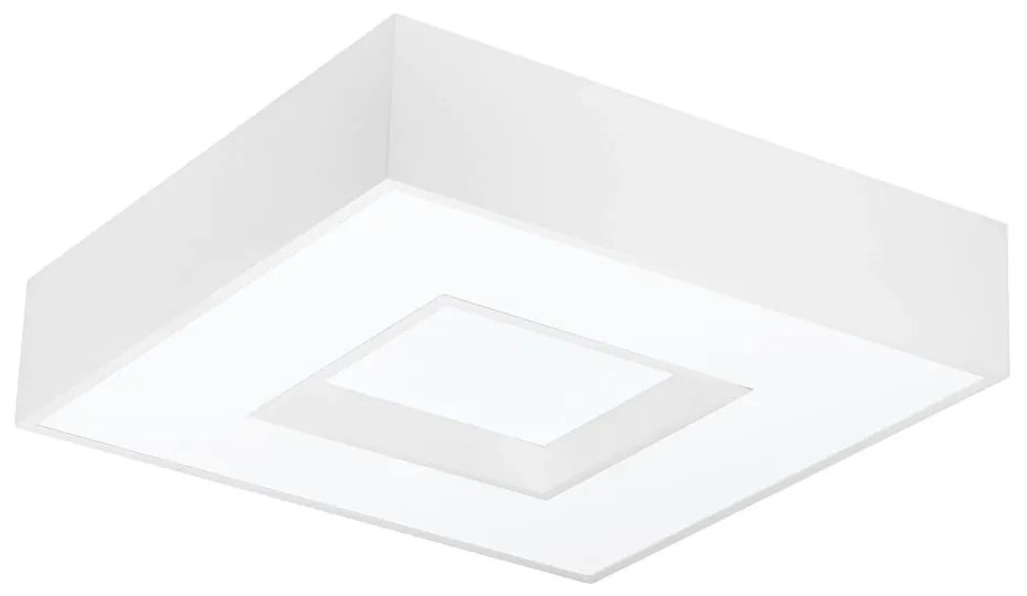 Plafon De Sobrepor Quadrado Cherry 4L E27 45X45X12Cm | Usina 4540/45 (BT - Branco Texturizado)
