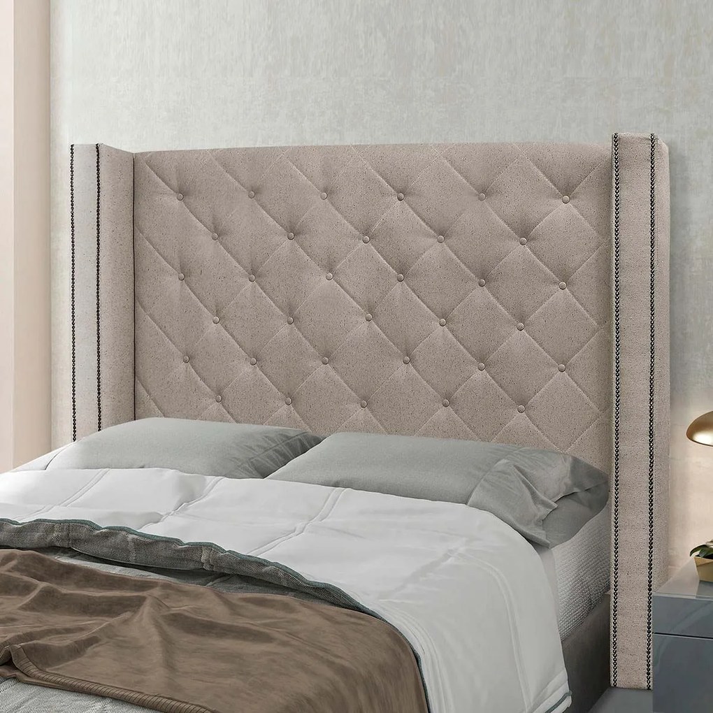Cabeceira Estofada Egito SPZ 164cm Casal Linho - ADJ Decor