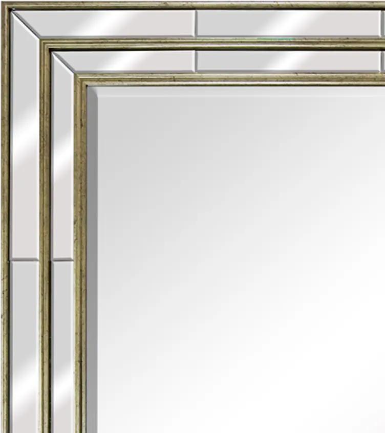 Espelho Retangular com Moldura em Prata - 83x113cm