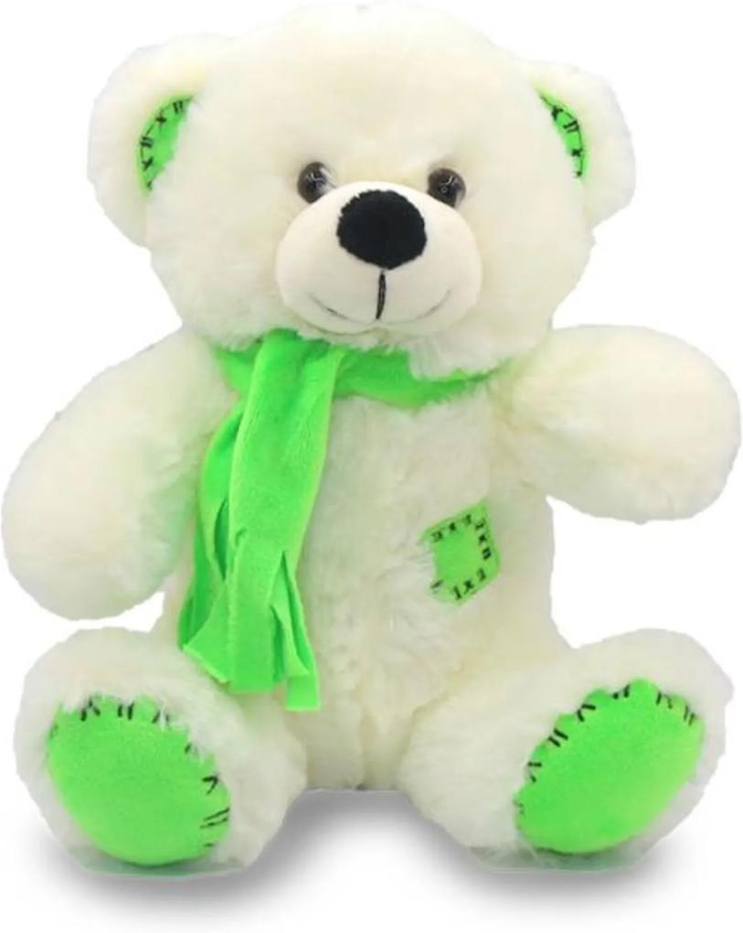 Urso de Pelúcia com Cachecol 25cm - Verde - Unik Toys