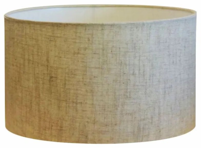 Cúpula abajur e luminária cilíndrica vivare cp-7028 Ø60x30cm - bocal nacional - Rustico-Bege