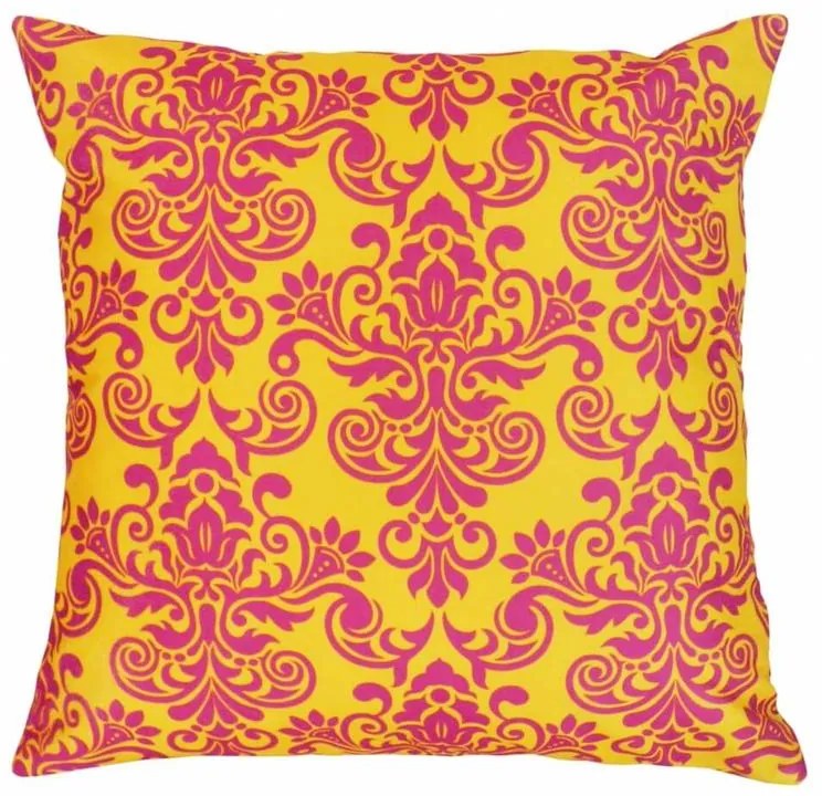 Capa de Almofada Suede Suprema em Tons Amarelo e Pink - ASM-0153 - 45x45cm