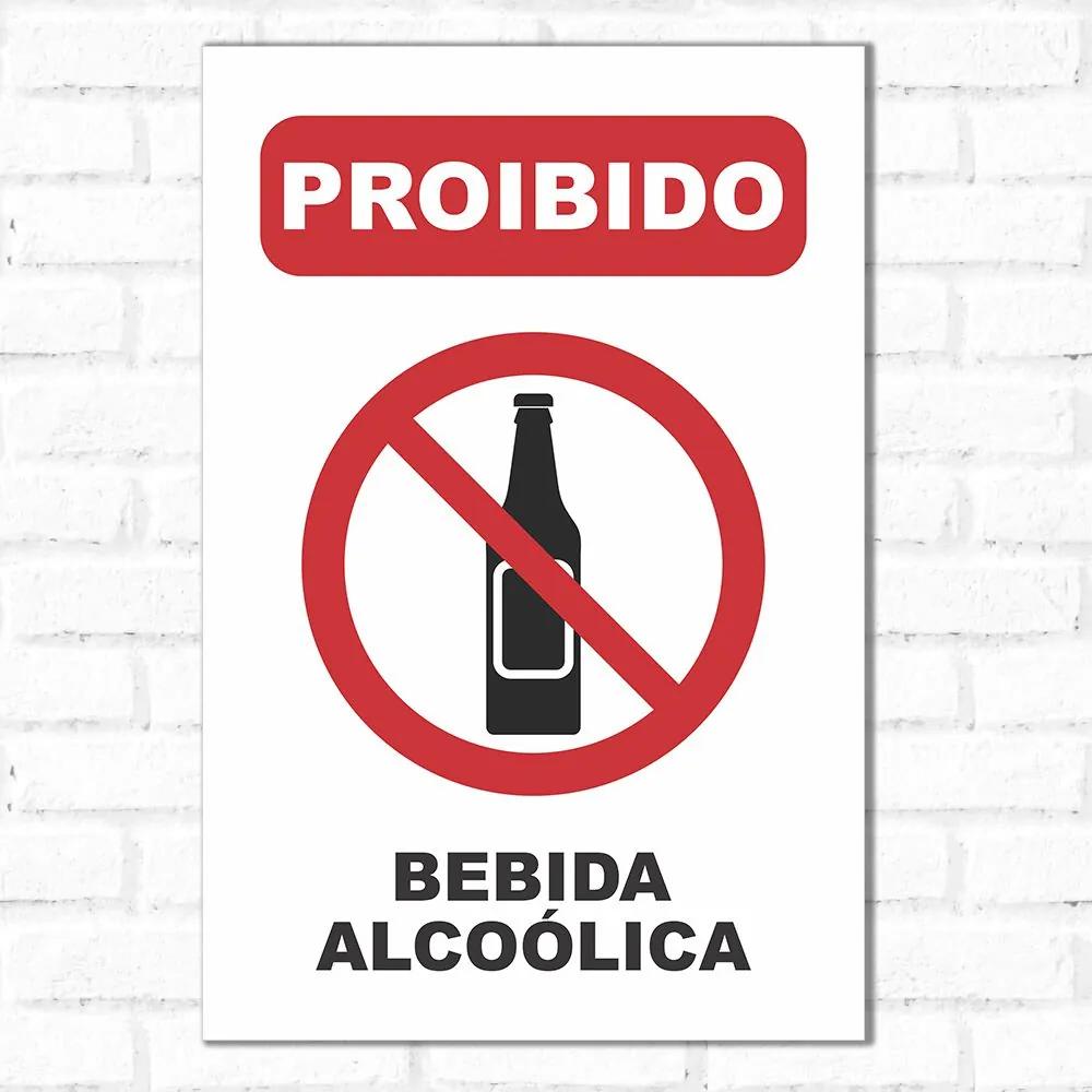 Placa Decorativa Proibido Bebida Alcoólica