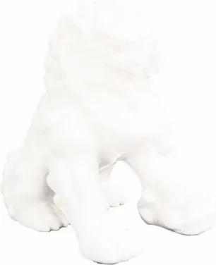 Leão Decorativo de Cerâmica Branco