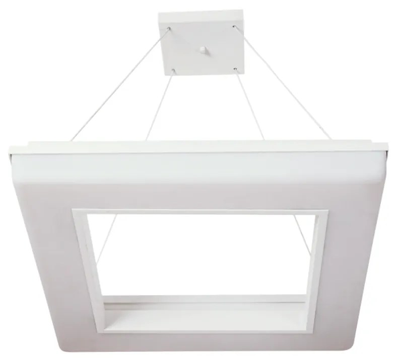 Pendente Vivaz 46X46Cm Led 36,8W Bivolt / Base Vazada | Usina 19022/46 (AV-M - Avelã Metálico, 4000k)