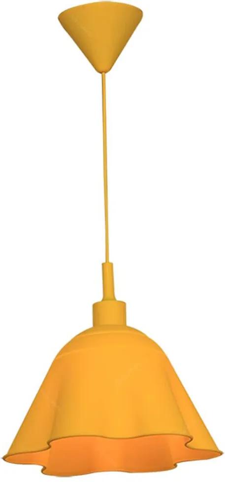 Luminária de Teto Skirt Shape Amarela em Silicone - Urban - 70x30 cm