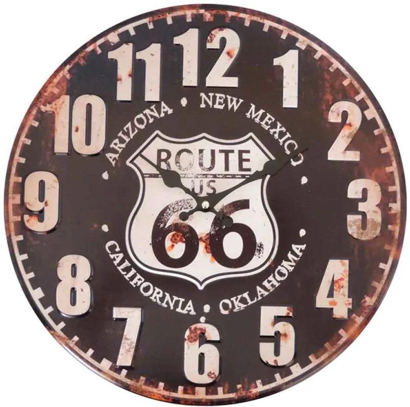 Relógio de Parede Rota 66 New Mexico Preto