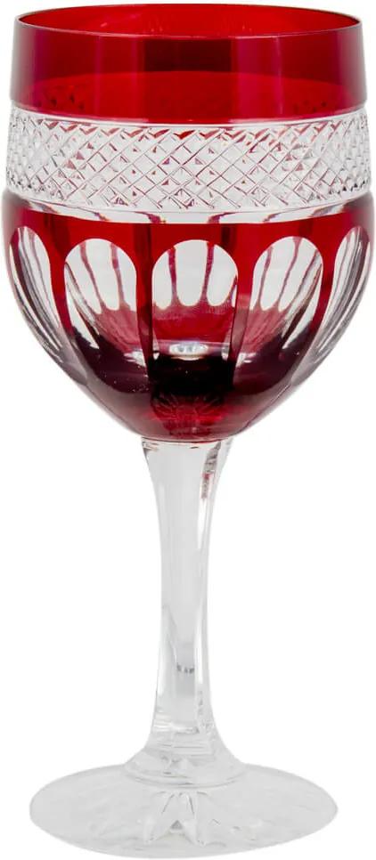 Taça de Cristal Lodz para Vinho de 240 ml - Rubi Scarlet