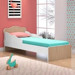 Mini Cama Infantil Doce Sonho com Colchão D20 Carvalho/Branco - Qmovi