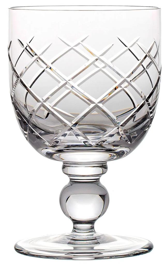 Taça de Cristal Lapidado Artesanal p/ Suco - Transparente - 33  Transparente - 33