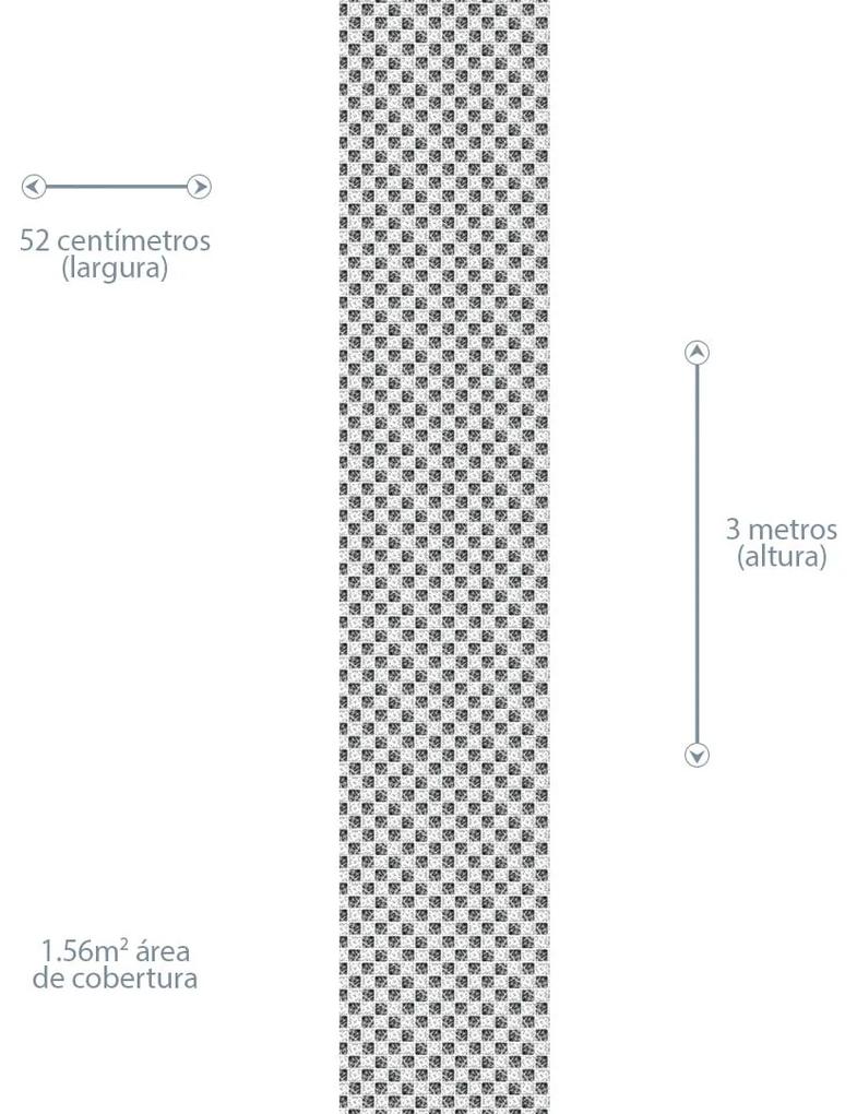 Papel de Parede Pastilha Mármore 0.50m x 3.00m
