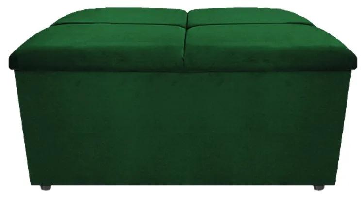 Calçadeira Munique 100 cm Solteiro Suede Verde - ADJ Decor