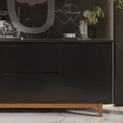 Buffet Aparador para Sala de Jantar 163cm Flow Preto - EJ Móveis