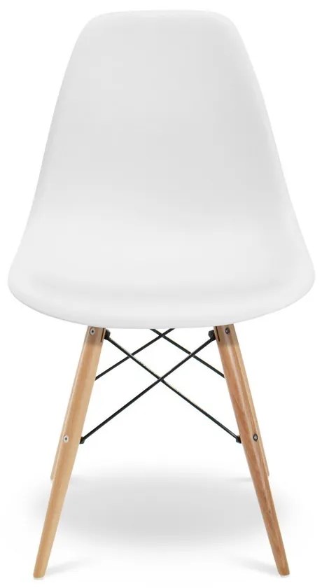 Cadeira Sala de Jantar kit2 Eiffel Eames Base Madeira Branco F02 - D'Rossi