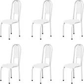Kit 6 Cadeiras Anatômicas 0.122 Estofada Branco - Marcheli