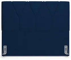 Cabeceira Cama Box Casal 140cm Aura Suede W01 Azul - Mpozenato