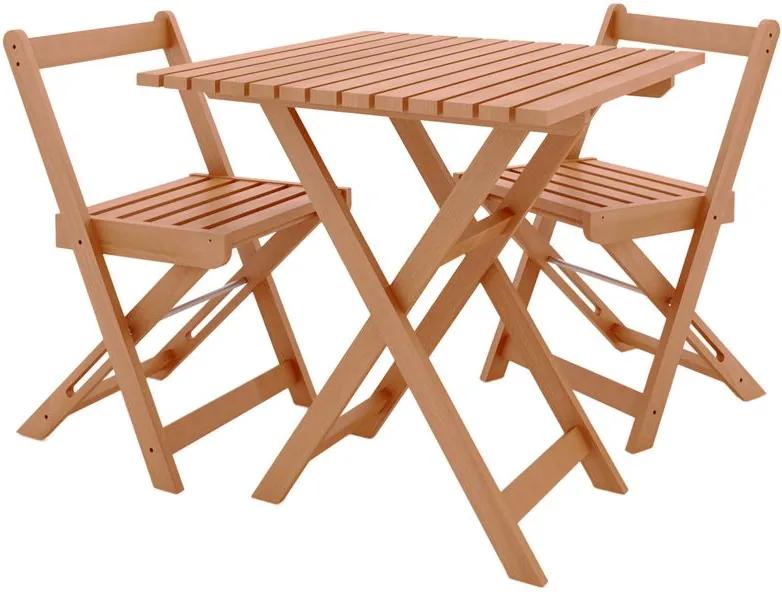 Kit Mesa Boteco + 2 Cadeiras Dobráveis - Wood Prime MR 218558