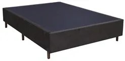 Base Para Cama Box Casal 138cm Suede Liso Tower NW Marrom - Gazin