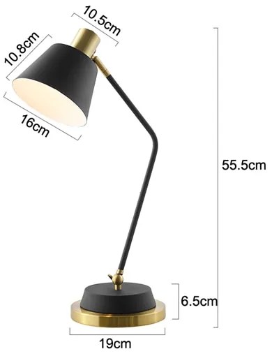 Luminária Moderno led ajustável lâmpada de mesa longo braço oscilante e27 candeeiro mesa cabeceira estudo escritório proteção para os olhos luzes leitura ue/eua plug - black - China | US Plug