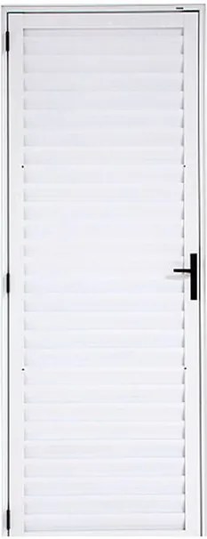 Porta Palheta de Alumínio 210x080 Branca Direita - 10005 - Esquadriart - Esquadriart