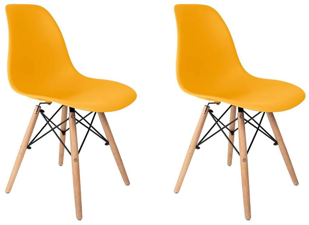 Conjunto 2 Cadeiras Eames Amarela Dsw - Empório Tiffany