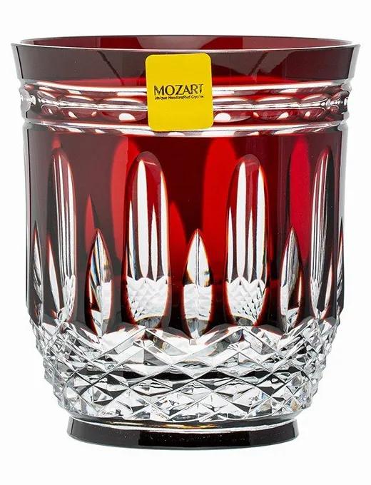 Copo de Cristal Lapidado p/ Whisky - Vermelho - 68  Vermelho - 68