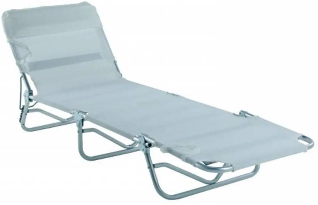 Cadeira  Espreguiçadeira Bel Fix Textilene Alumínio 3 Posições Bel Lazer - Branco
