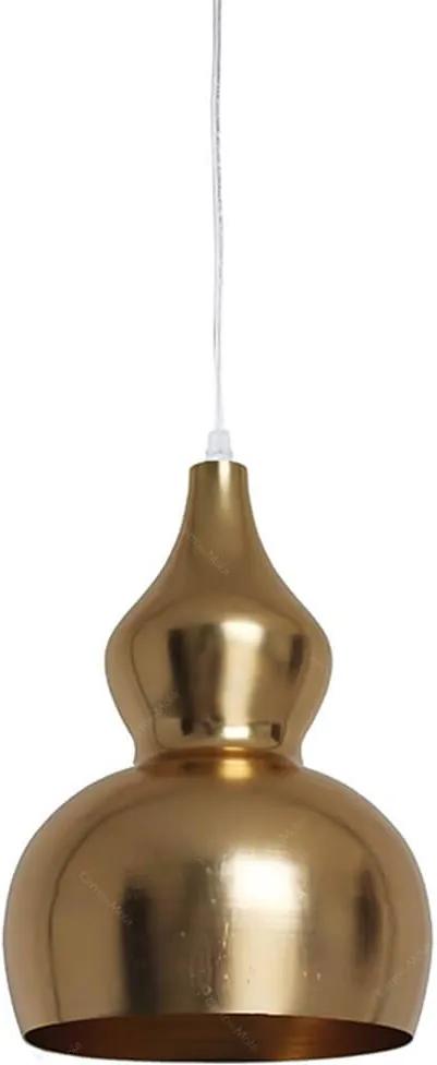 Luminária Cabaca Dourada em Metal - Urban - 36x23 cm