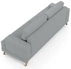 Sofá 2 Lugares 160cm Living Pés Curvos Santi D05 Bouclé Cinza - Mpozen