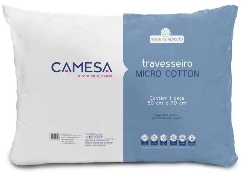 Travesseiro Antialérgico Micro Cotton 50X70Cm - Camesa