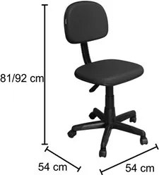 Mesa para Computador Escrivaninha Idealle e Cadeira Giratória CS-02 Preto - Mpozenato