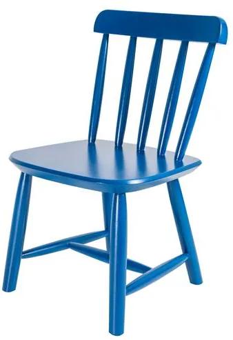 Cadeira Infantil em Madeira - Acabamento Laqueado Azul