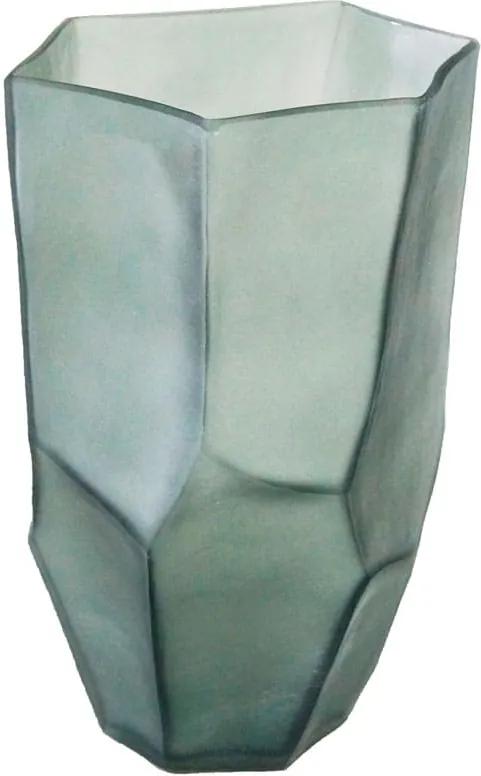 Vaso Decorativo em Vidro na Cor Cinza - 33x17cm