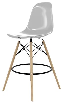 Kit 2 Banqueta Eames Fume Base Dsw Madeira - 75459 Sun House