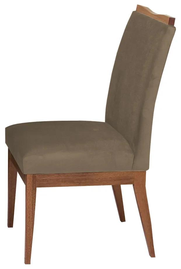 Conjunto 6 Cadeira Decorativa Leticia Aveludado Cappuccino