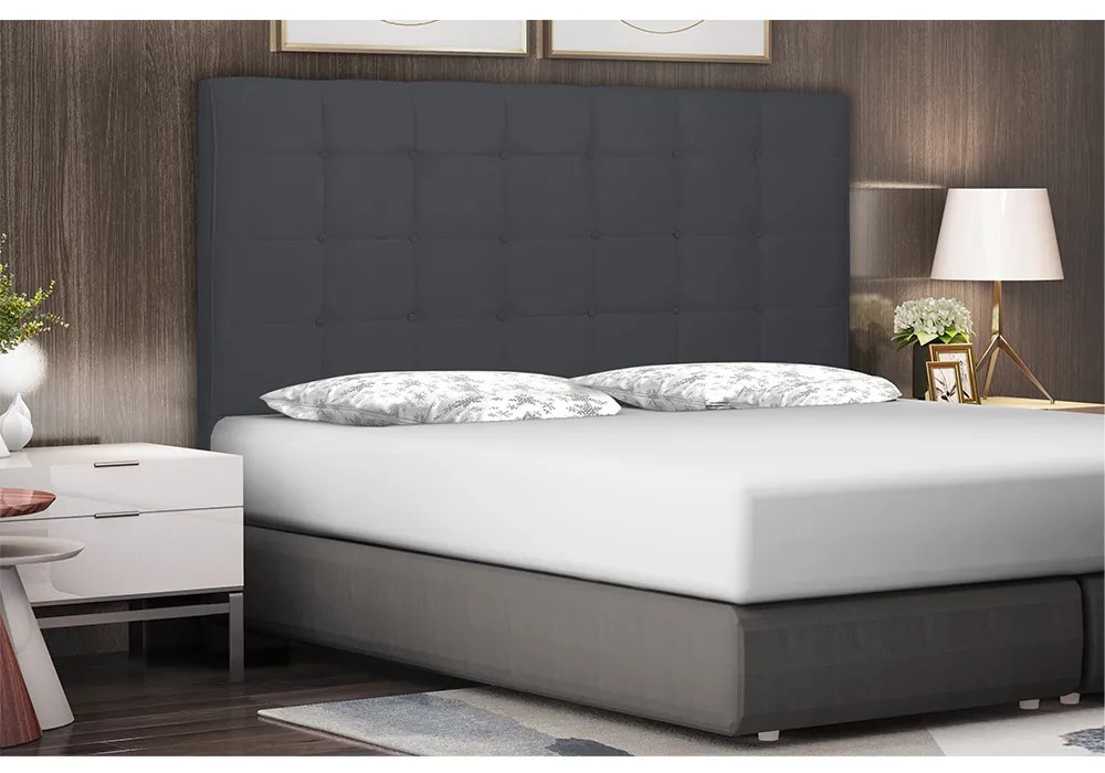 Cabeceira Verona Para Cama Box Casal 140 cm Suede - D'Rossi - Cinza