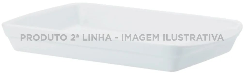 Forma Retangular Com Alça 40Cm Porcelana Schmidt - Mod. Calorama 2° Linha