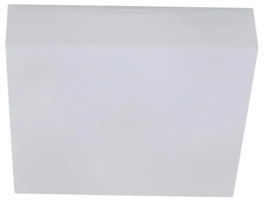 Plafon Sobrepor Quadrado Acrilico Branco 36cm Valencia